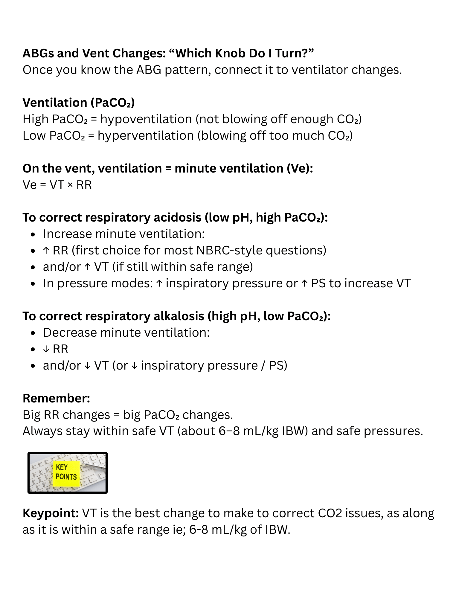 Mechanical Ventilation Study Guide for RT Students | ABG Interpretation, Vent Changes & Troubleshooting - RRTNOW