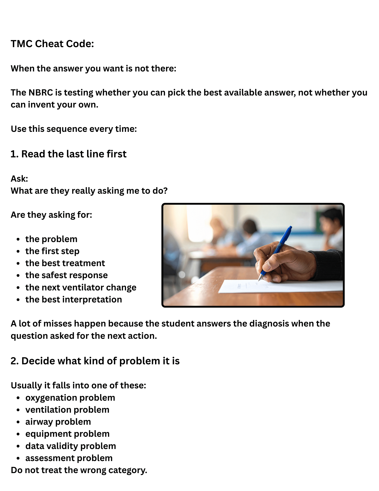 TMC Tips And Hacks For NBRC Test Preparation - RRTNOW