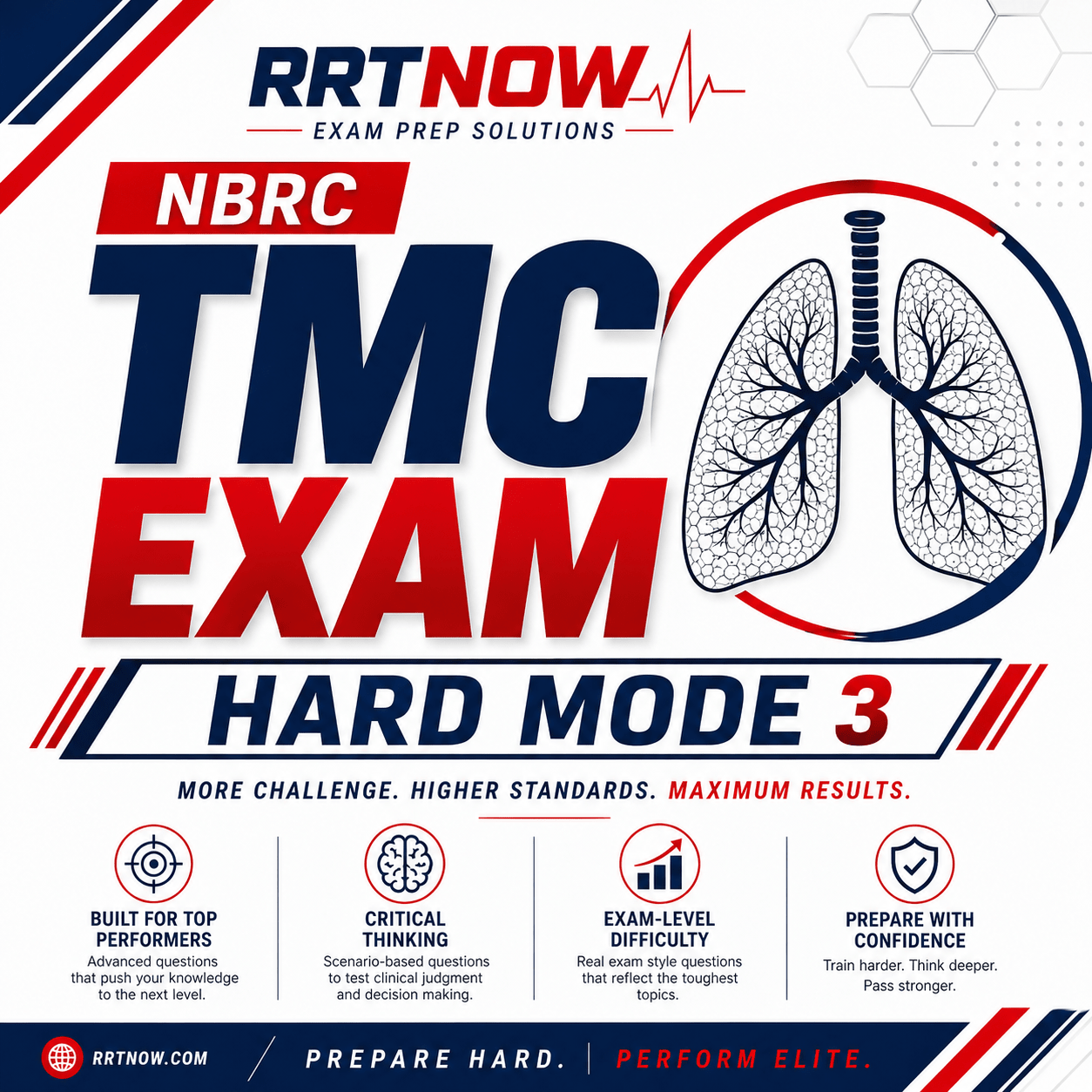 NBRC TMC Hard Mode 3 | 100 Questions | Live Practice Exam | RRTNOW - RRTNOW
