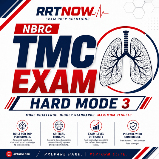 NBRC TMC Hard Mode 3 | 100 Questions | Live Practice Exam | RRTNOW - RRTNOW