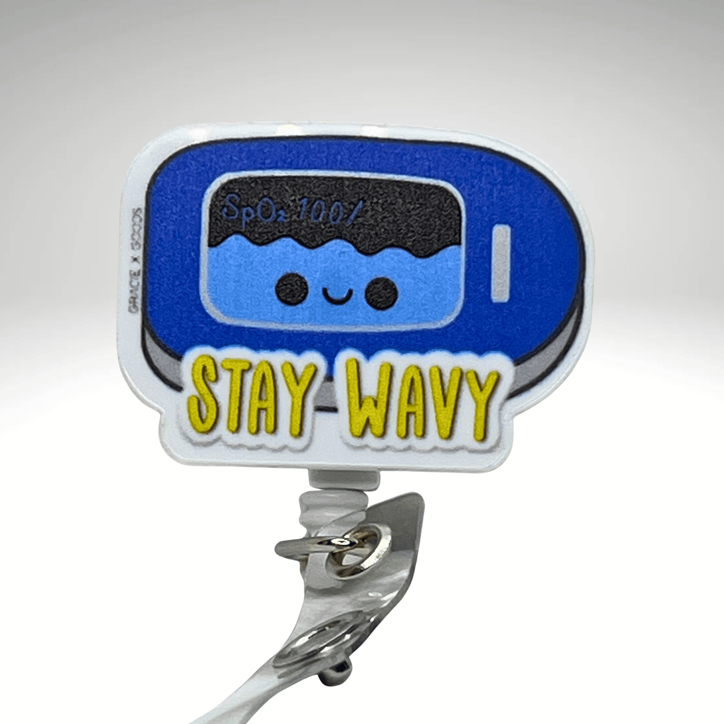 Badge Reel + Free Pen | Pulse Ox Design | Badge Buddy - RRTNOW