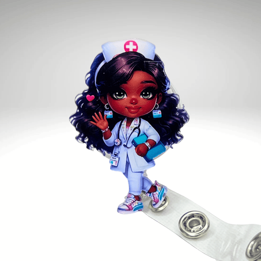 Badge Reel | Black Nurse Design | Badge Buddy - RRTNOW