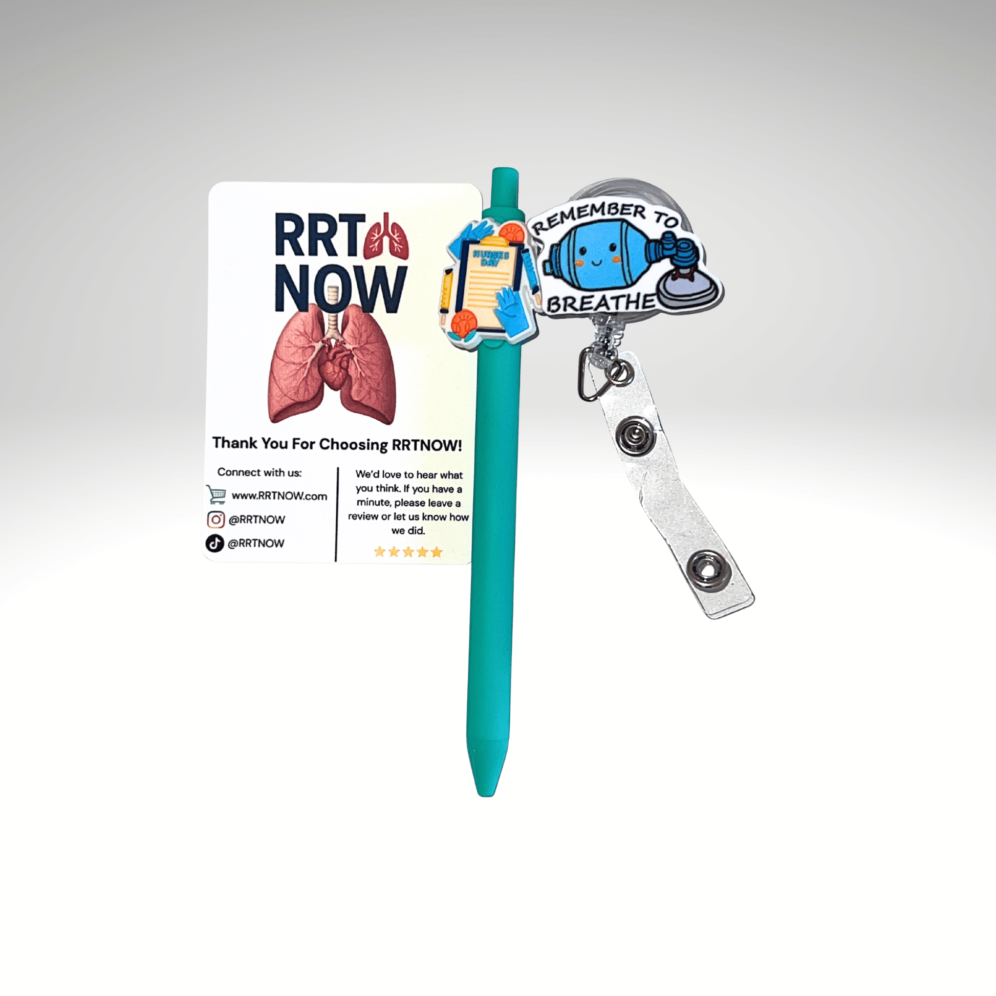 Badge Reel + Free Pen | Pill Bottle Happy Pills Design | Badge Buddy - RRTNOW