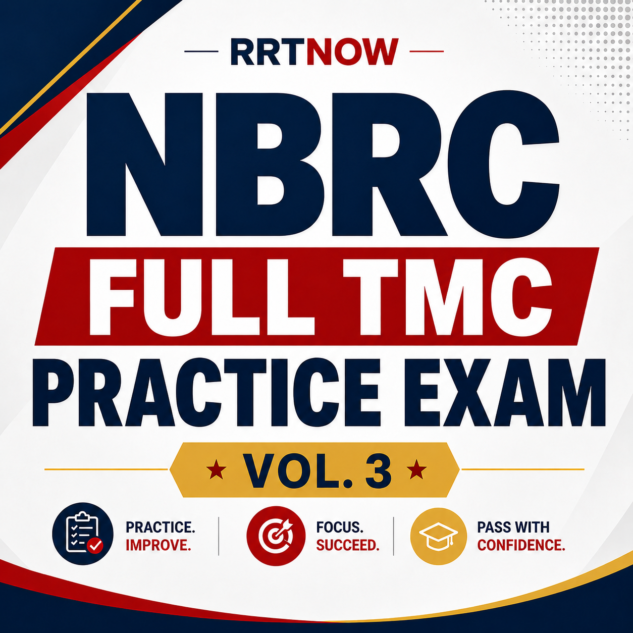Vol. 3 | 70 Questions | NBRC TMC Interactive Full Practice Exam | Real-Time Feedback | RRTNOW